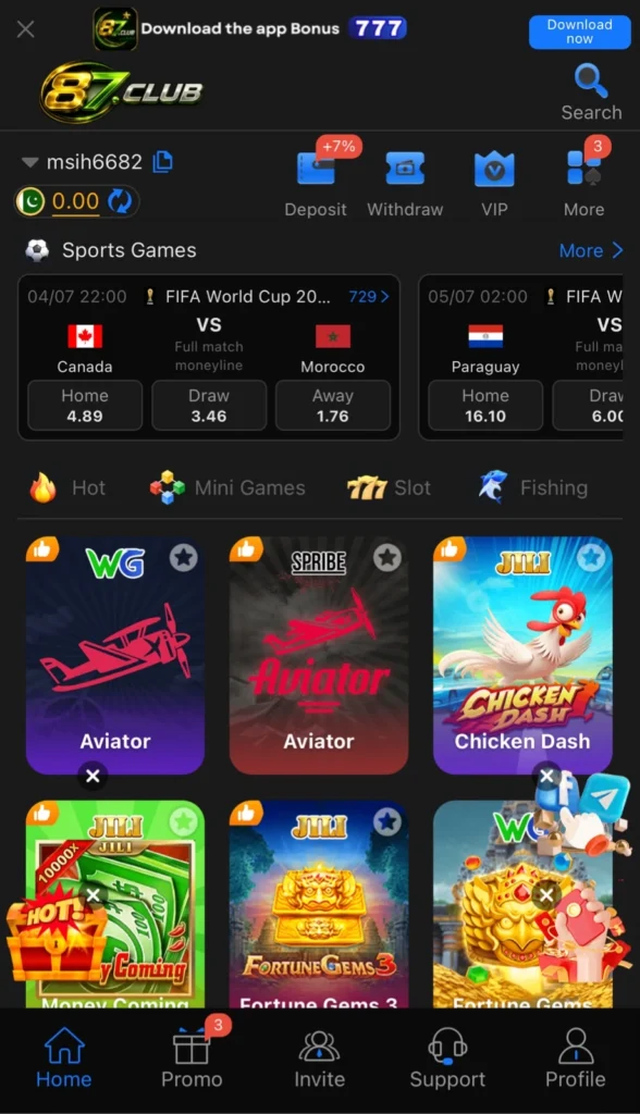 87Club Game App